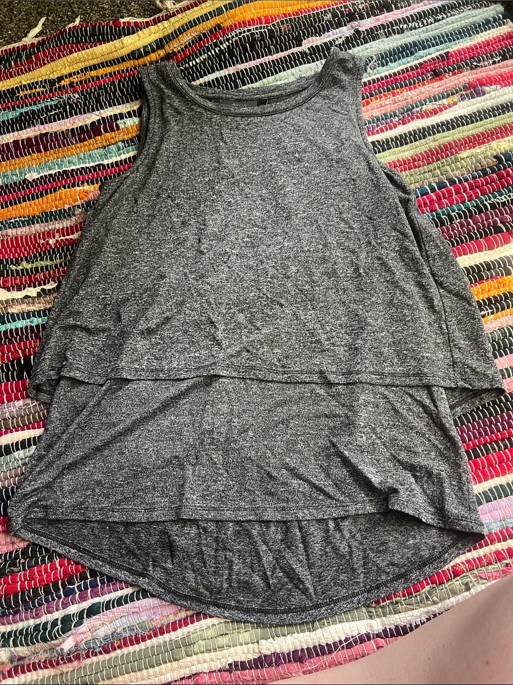 Apt. 9 Gray Layered Sleeveless Tank Top